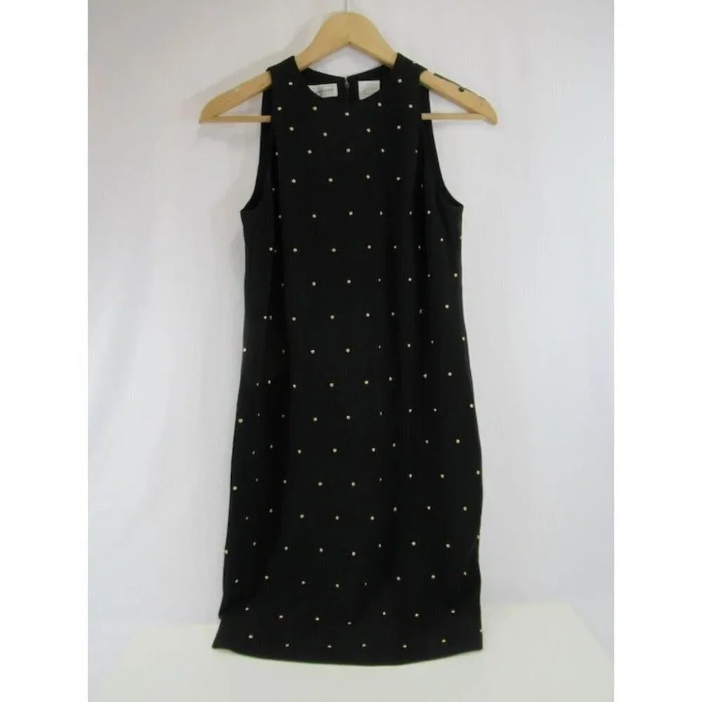 Liz Claiborne Black Studded Dress Petites Size 4